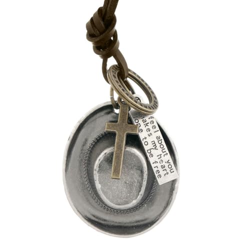fycouyee Vintage Halskette Schmuck Anpassung Persönlichkeit Hut Anhänger Leder Seil fycouyee Vintage Halskette Schmuck Anpassung Persönlichkeit Hut Anhänger Leder Seil von fycouyee