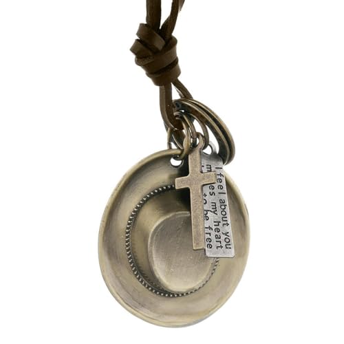 fycouyee Vintage Halskette Schmuck Anpassung Persönlichkeit Hut Anhänger Leder Seil fycouyee Vintage Halskette Schmuck Anpassung Persönlichkeit Hut Anhänger Leder Seil von fycouyee