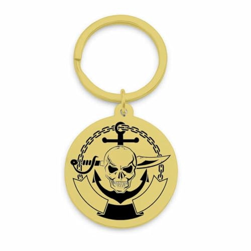 fycouyee Vintage Herren Doppelschwert Pirat Titan Stahl Halskette Schädel Anker Edelstahl Schlüsselanhänger fycouyee Vintage Herren Doppelschwert Pirat Titan Stahl Halskette Schädel Anker Edelstahl Schlüsselanhänger von fycouyee