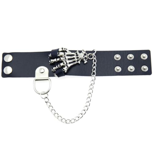 fycouyee Vintage Herren Totenkopf Geist Klaue Armband Punk PU Leder fycouyee Vintage Herren Totenkopf Geist Klaue Armband Punk PU Leder von fycouyee