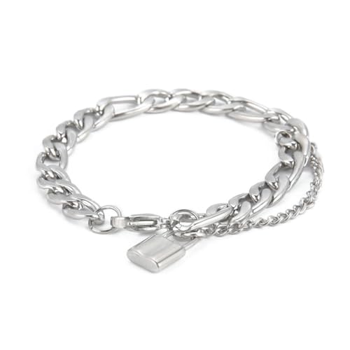 fycouyee Vintage Hip Hop Anhänger Herren und Damen Armband Schmuck Edelstahl von fycouyee