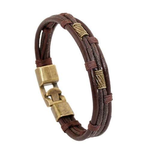 fycouyee Vintage Mode personalisiertes Leder Gürtel Armband gewebtes Leder Armband von fycouyee