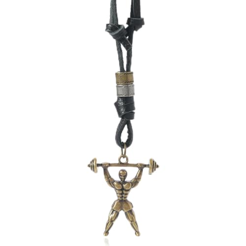fycouyee Vintage Sport Anhänger Leder Halskette Nische Accessoire fycouyee Vintage Sport Anhänger Leder Halskette Nische Accessoire von fycouyee