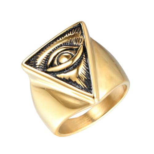 fycouyee Vintage Statement-Ringe mit dreieckigen Augen Accessoires von fycouyee