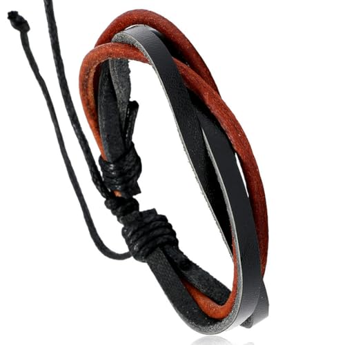 fycouyee Vintage geflochtenes Rindsleder Armband Ornament Persönlichkeit Leder von fycouyee