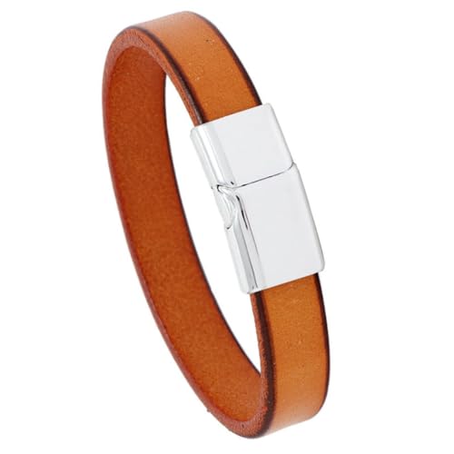fycouyee Vintage glänzendes Rindsleder Armband personalisiertes Accessoire von fycouyee