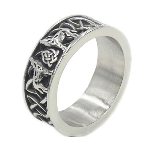 fycouyee Wikinger Wolf Ring Persönlichkeit männlicher Wikinger Ring von fycouyee