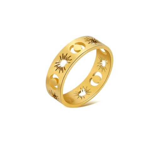 fycouyee frau einfache natürliche mode sonne hohle sichel edelstahl ring fycouyee frau einfache natürliche mode sonne hohle sichel edelstahl ring von fycouyee