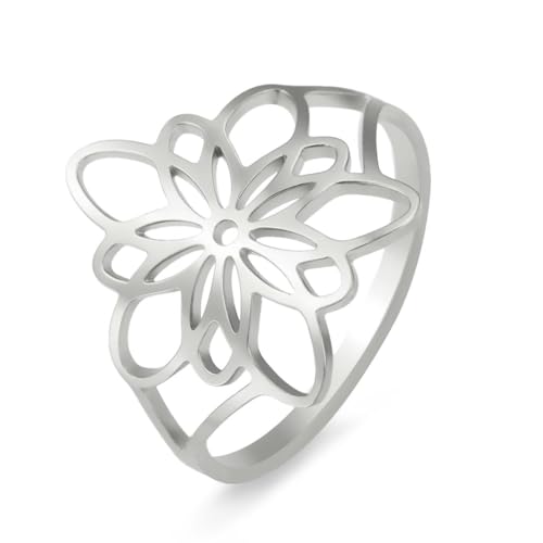 fycouyee hohle Blume Edelstahl Offener Ring Modeschmuck Accessoires Design fycouyee hohle Blume Edelstahl Offener Ring Modeschmuck Accessoires Design von fycouyee