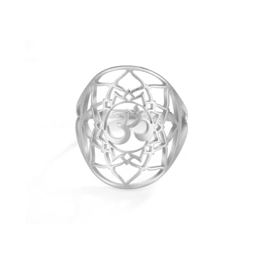 fycouyee hohler geometrischer Vintage-Nuche-Ring Yoga-Symbol-Ring aus Edelstahl fycouyee hohler geometrischer Vintage-Nuche-Ring Yoga-Symbol-Ring aus Edelstahl von fycouyee