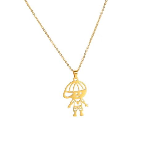 fycouyee süße Stick Pen Junge Mädchen Anhänger Edelstahl Halskette von fycouyee