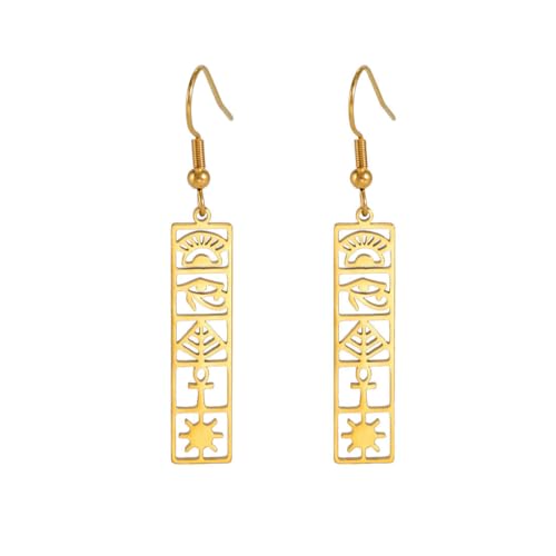 hohle Statement-Ohrhänger aus Edelstahl von fycouyee