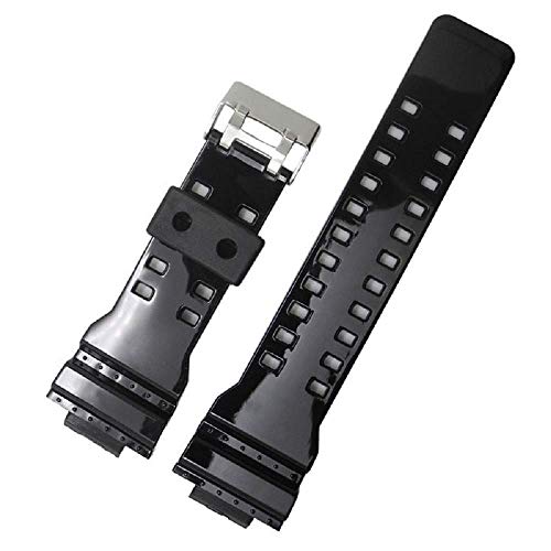 g24 Ersatz-Uhrenarmband für Casio G-Shock GA100, GA200, GD100, GA300, G8900 - Kunstharz, Gummi, 16 mm, Schwarz glänzend g24 Ersatz-Uhrenarmband für Casio G-Shock GA100, GA200, GD100, GA300, G8900 - Kunstharz, Gummi, 16 mm, Schwarz glänzend von g24