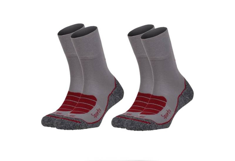 Funktionssocken Wandersocken Trekkingsocken mit mittelstarker Polsterung Coolmax funktionsocken sport socken damen outdoor socken herren (Beutel, 2 Paar) mit anatomischer Polsterung spezielle Polsterung im Fersen- und Ballenbereich von gabriel najdorf