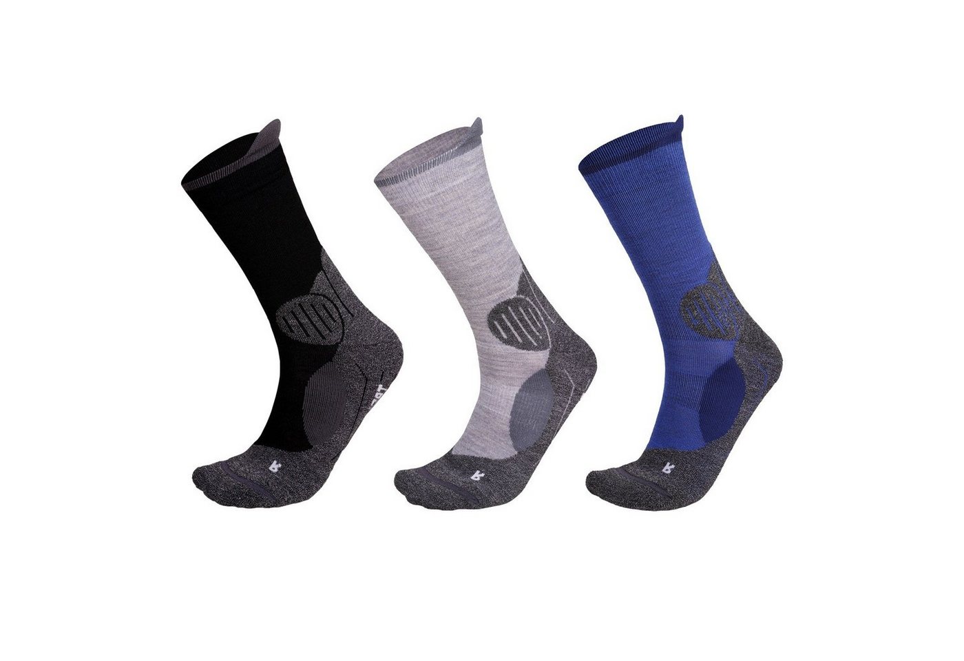 Wandersocken Trekkingsocken mit mittelstarker Polsterung Coolmax funktionsocken sport socken damen outdoor socken herren funtionsocken (Beutel, 3 Paar) von gabriel najdorf