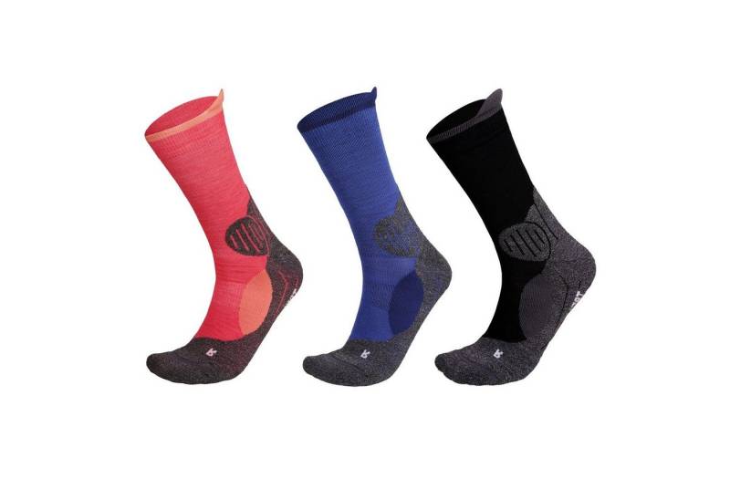 Wandersocken Trekkingsocken mit mittelstarker Polsterung Coolmax funktionsocken sport socken damen outdoor socken herren funtionsocken (Beutel, 3 Paar) von gabriel najdorf