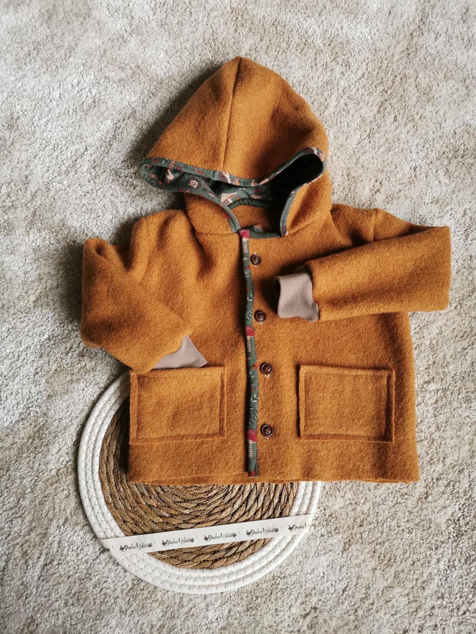 Woll Walk Jacke Braun Ocker Rostbraun Gr. 92 Walkjacke Waldtiere Mit Knöpfen Ungefüttert Woll Walk Jacke Braun Ocker Rostbraun Gr. 92 Walkjacke Waldtiere Mit Knöpfen Ungefüttert von gaenschenentlein