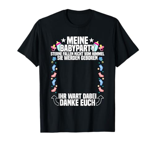Gästebuch Babyparty Pinkelparty Baby Shower T-Shirt von gästebuch babyparty pinkelparty geschenk