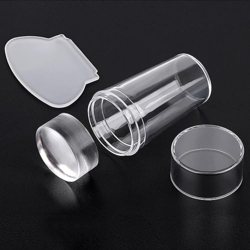 Klarer Silikon-Jelly-Stempel French Tip Nagelwerkzeugset - Silikon-Stempel-Jelly Mit Schaber, Nagelaufkleber Curve Stripes Nagelkunst-Werkzeuge Für French Manicure Home D-IY Nagelstudio von gafdu