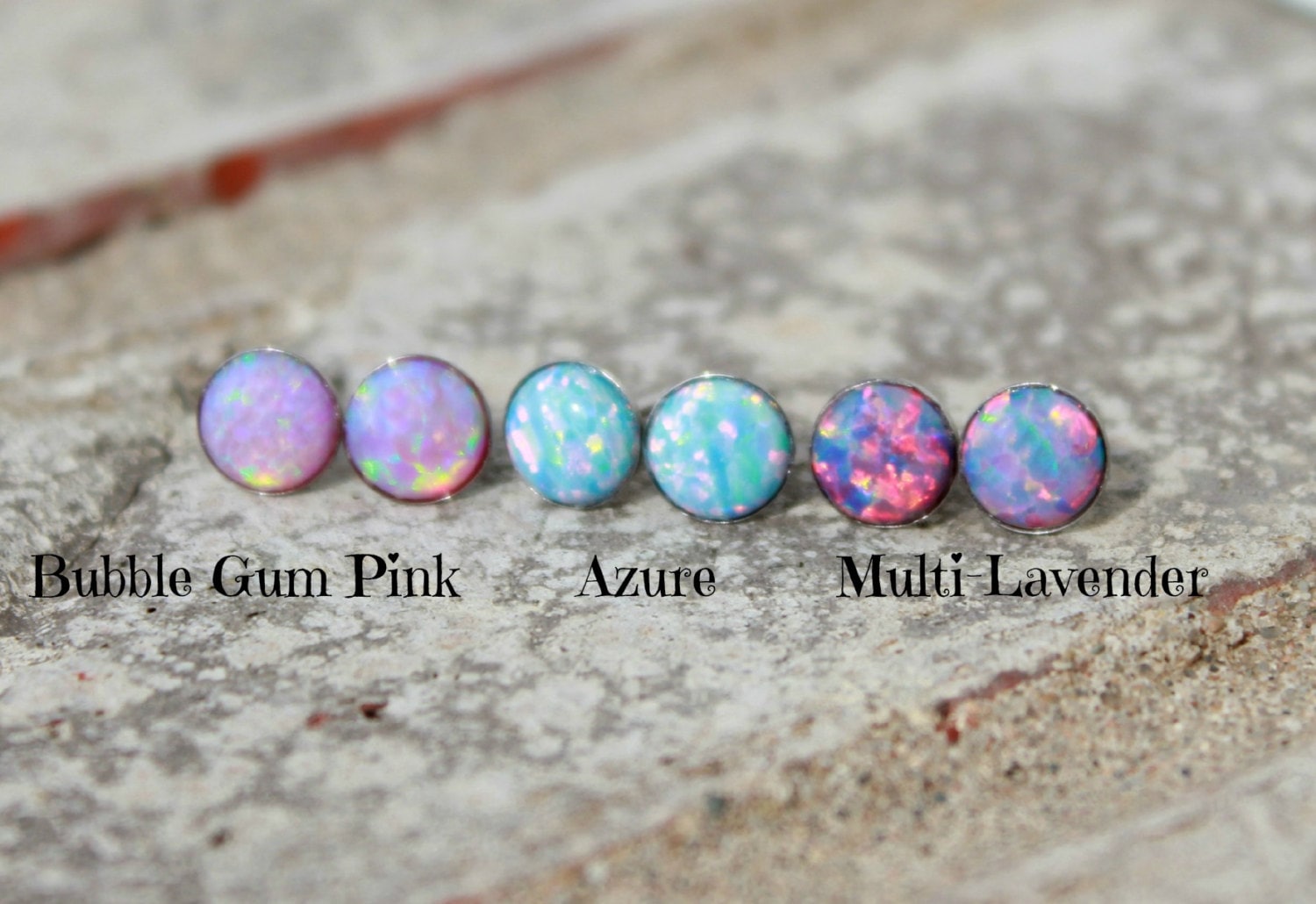 6mm Opal Ohrring ~ Opal Stud Ohrring Zierliche - Edelstein Ohrringe Wähle Deinen Ohrstecker von galwaydesigns