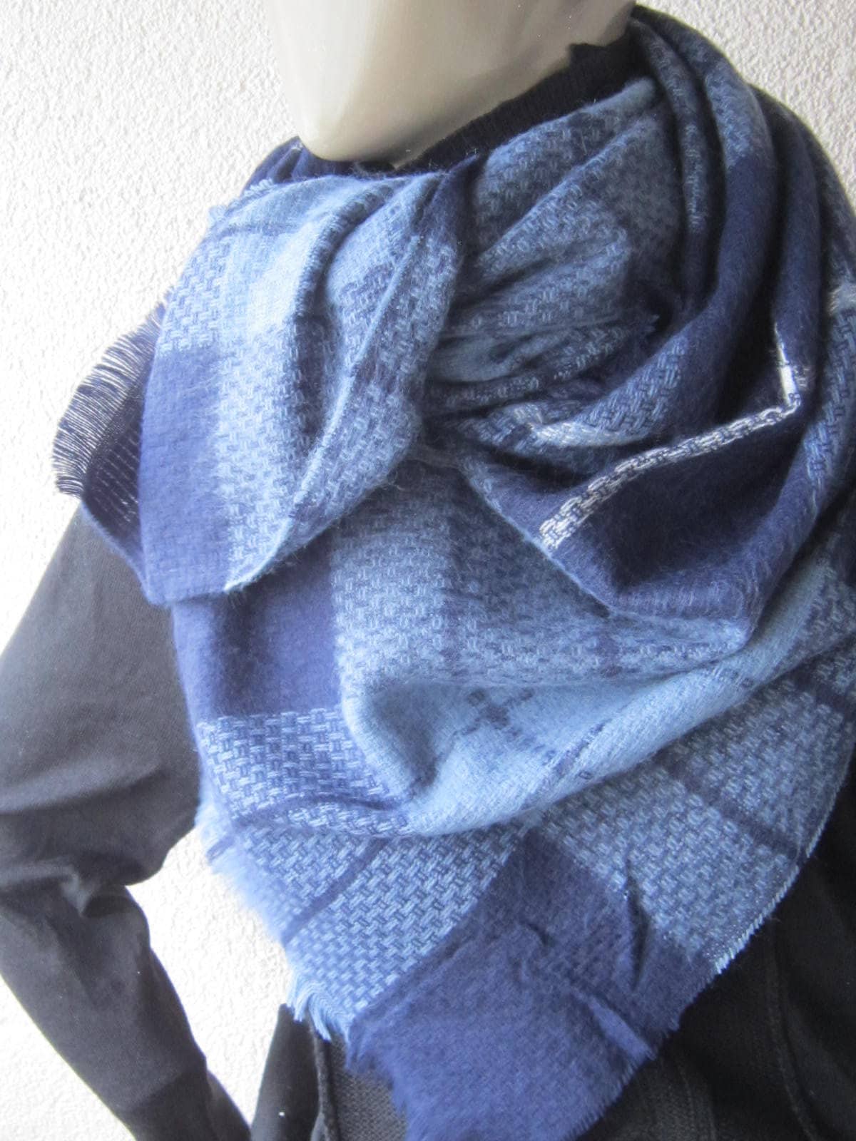 Blauer Und Grüner Winter Schal, Karierter Karierte Decke Frauen Wolle Geschenkideen Blauer Und Grüner Winter Schal, Karierter Karierte Decke Frauen Wolle Geschenkideen von gameofscarves