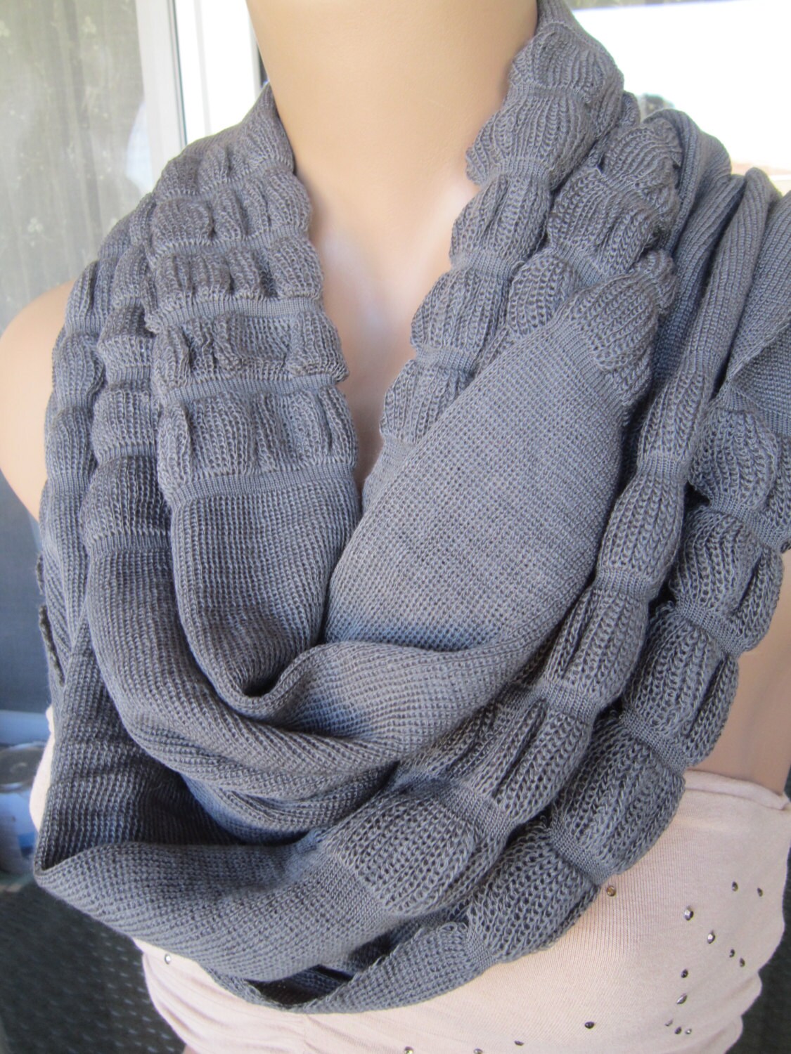 Grau Stricken Männer Schal, Mode, Zubehör von gameofscarves