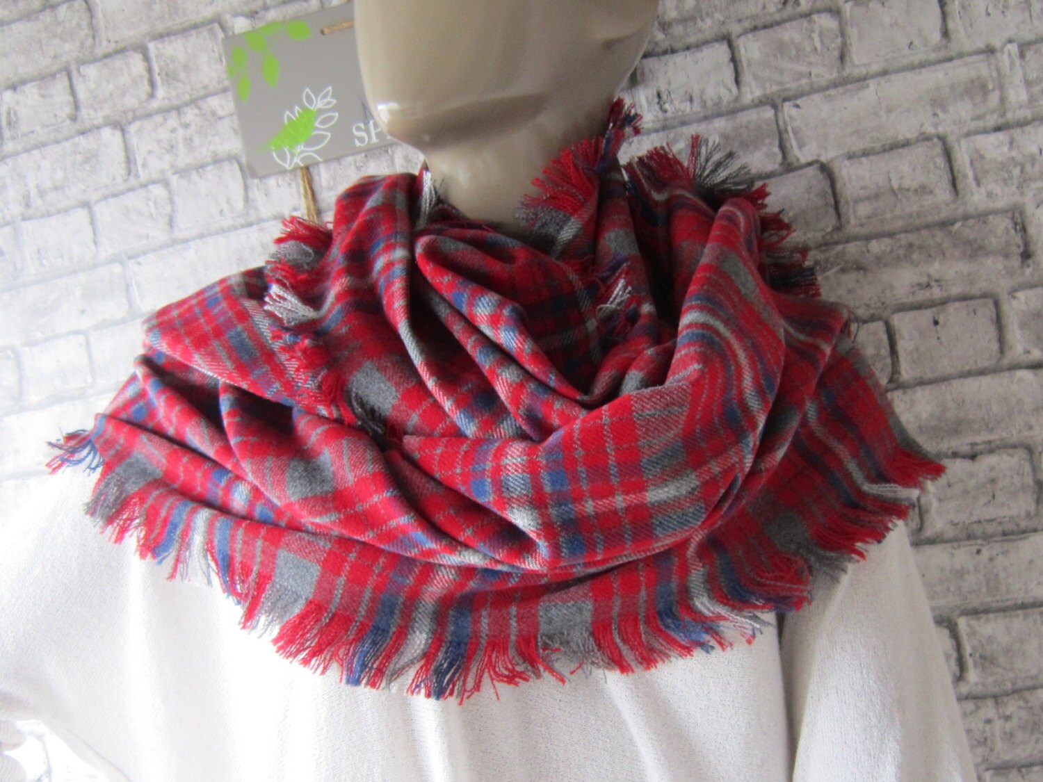 Große Decke Schals, Rot Karierter Schal Schal, Tartan Flanell Frauen Weihnachtsgeschenke Große Decke Schals, Rot Karierter Schal Schal, Tartan Flanell Frauen Weihnachtsgeschenke von gameofscarves