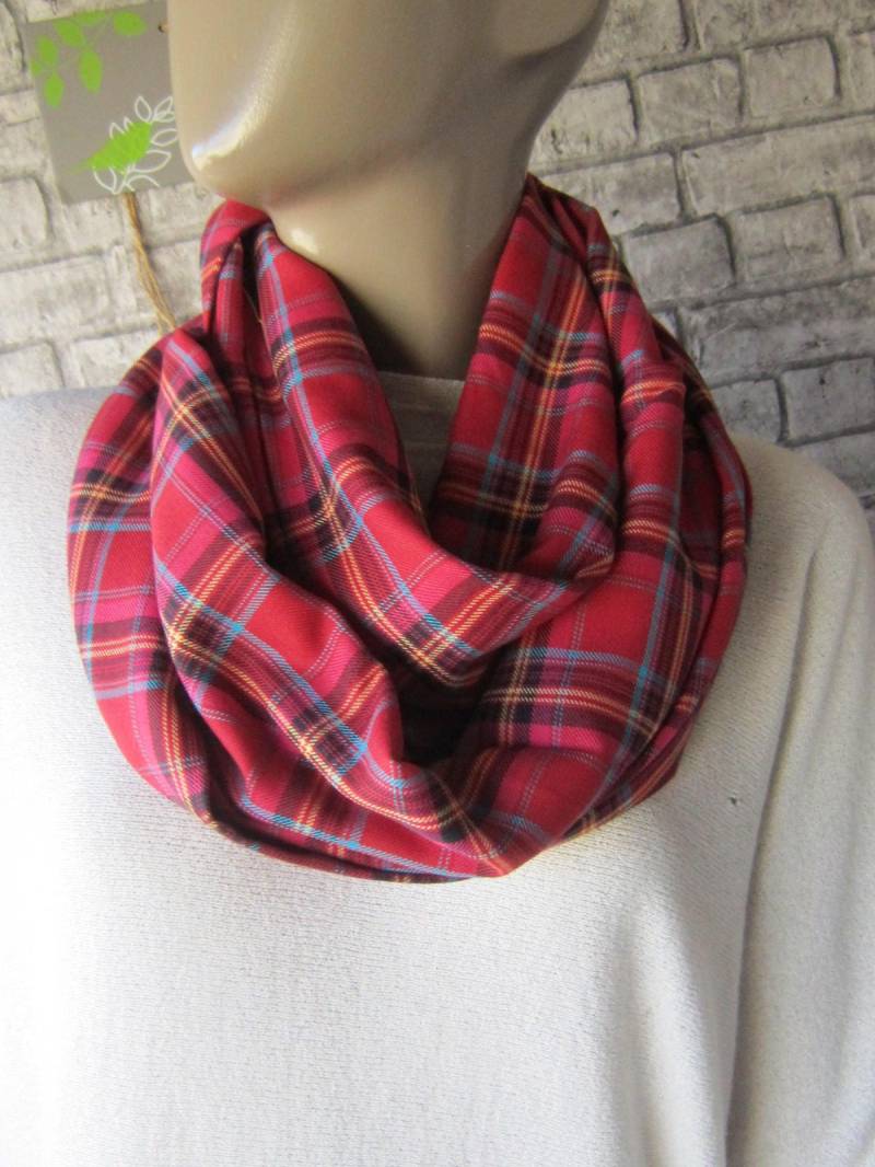 Rote Tartan Karierten Schal, Frauen Infinity Geschenk-Schals, Weihnachtsgeschenk Rote Tartan Karierten Schal, Frauen Infinity Geschenk-Schals, Weihnachtsgeschenk von gameofscarves