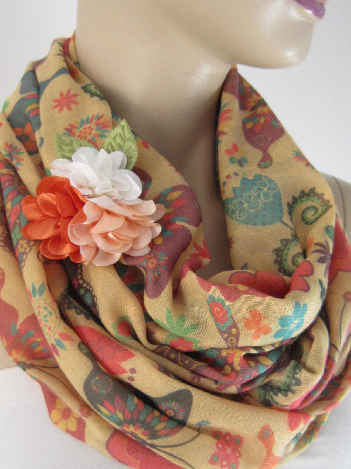 Schmetterling Pirint, Dunkelgelb Rechteck Schal, Gaze Baumwolle, Frauen Elfenbein Orange Flover Broh, Schals, Geschenkideen Schmetterling Pirint, Dunkelgelb Rechteck Schal, Gaze Baumwolle, Frauen Elfenbein Orange Flover Broh, Schals, Geschenkideen von gameofscarves