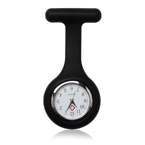 gaubss Krankenschwester-Taschenuhr mit Brosche, Krankenschwesteruhren für Damen und Herren, 3 Stück, Fob-Uhren für Krankenschwestern, Ärzte, Sanitäter, leicht zu lesendes Quarzwerk, ideal für von gaubss