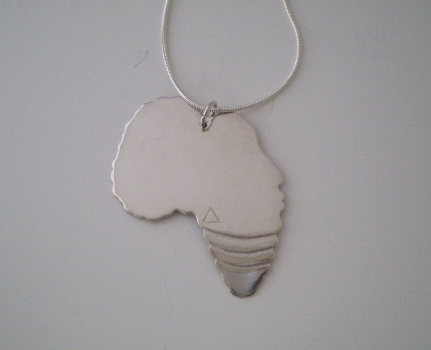 Anhänger Halskette Sterling Silber .925 Kamee Afrika "Uso' Gesicht in Swahili | Jxj von gaynells