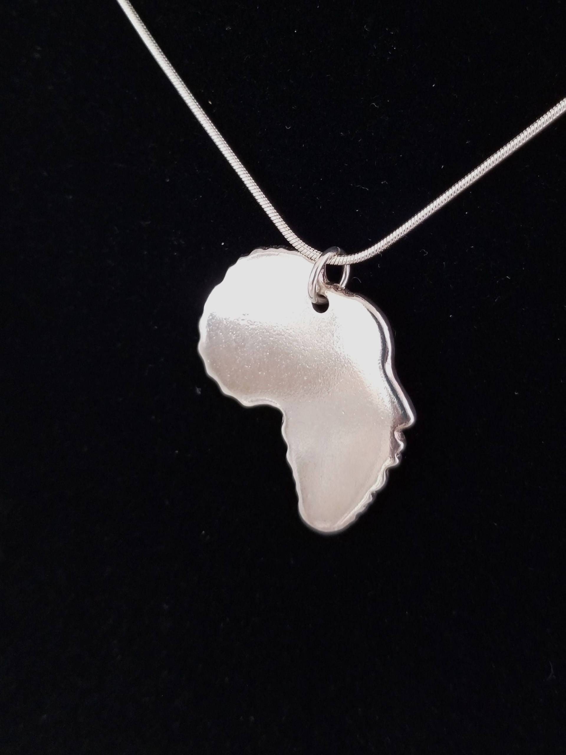 Halskette/Anhänger "Uso' Silber .999 Clay Afrika Gesicht in Swahili Schmuck Von Jennell | Jxj von gaynells