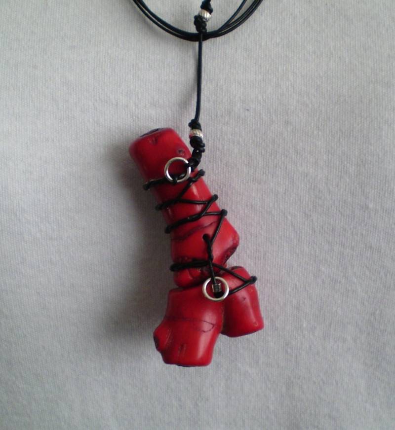 Halskette Mit Anhänger Roter Ast Koralle 66mm X 32mm Hängt 4 Zoll An Einem 3 Strang 24 Lederband Halskette Mit Anhänger Roter Ast Koralle 66mm X 32mm Hängt 4 Zoll An Einem 3 Strang 24 Lederband von gaynells