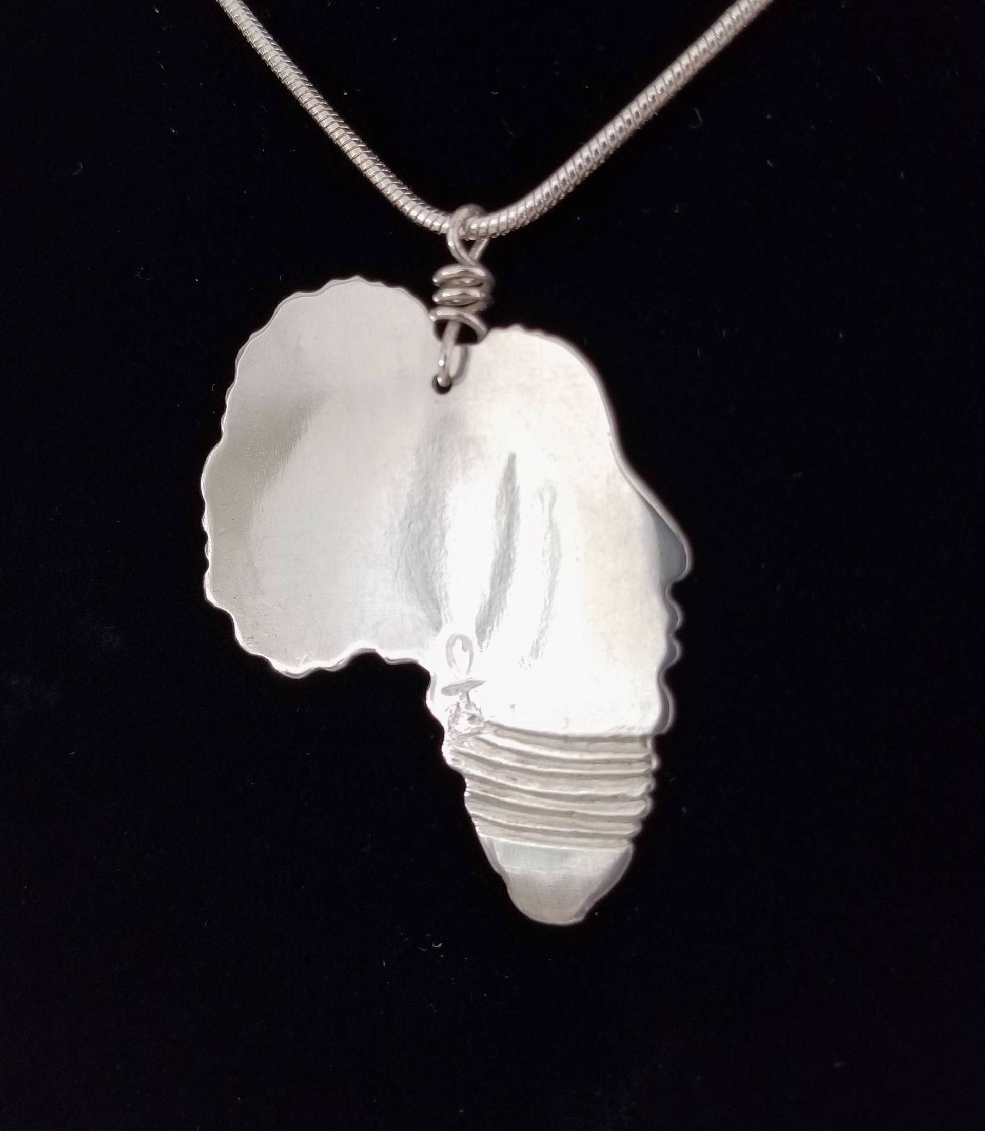 sterling Silber .925 Halskette/Anhänger Kamee Afrika "Uso' Gesicht in Swahili Schmuck Von Jennell | Jxj von gaynells