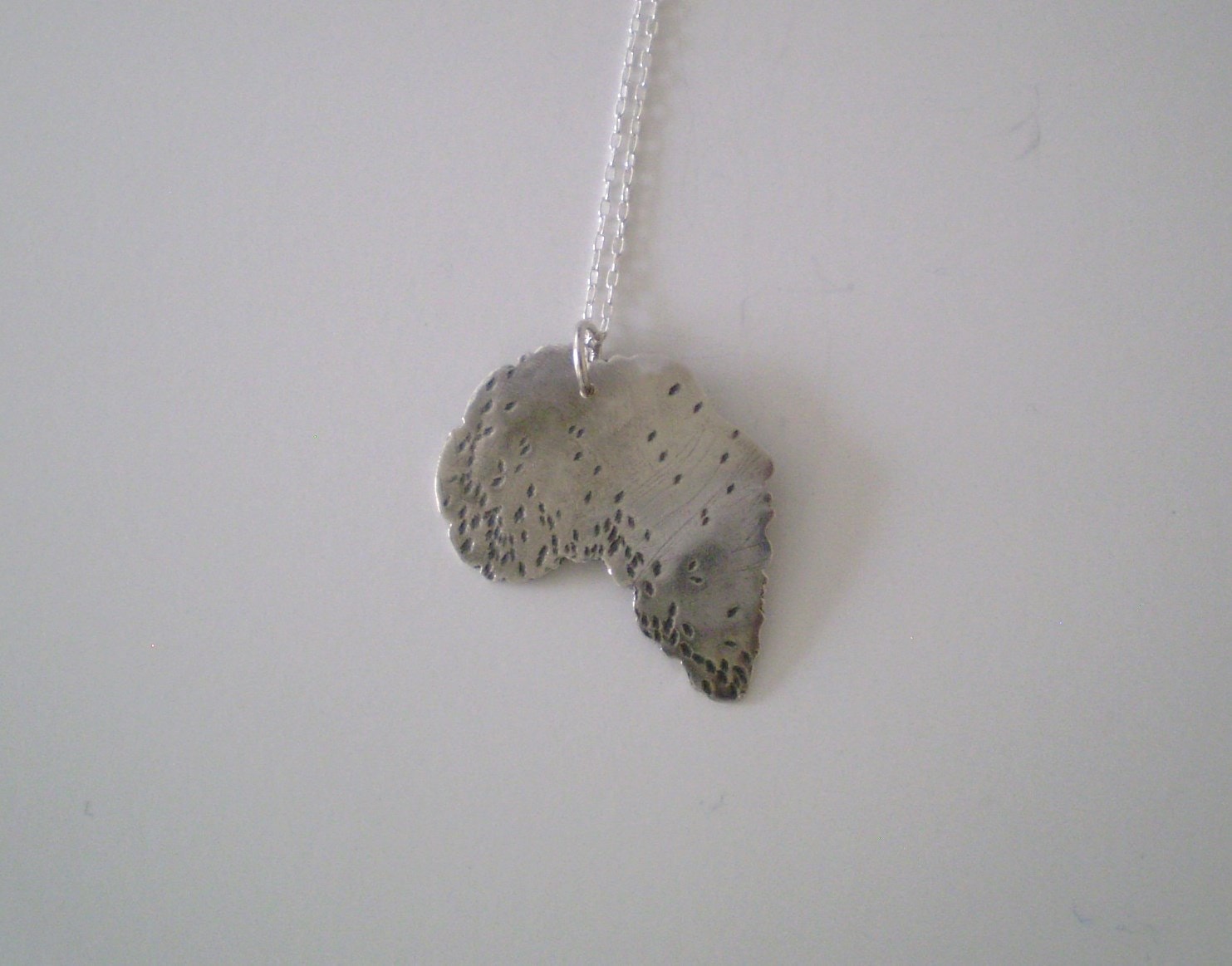 sterling Silber Halskette Anhänger Cameo Afrika "Uso' - Gesicht in Swahili.925 von gaynells