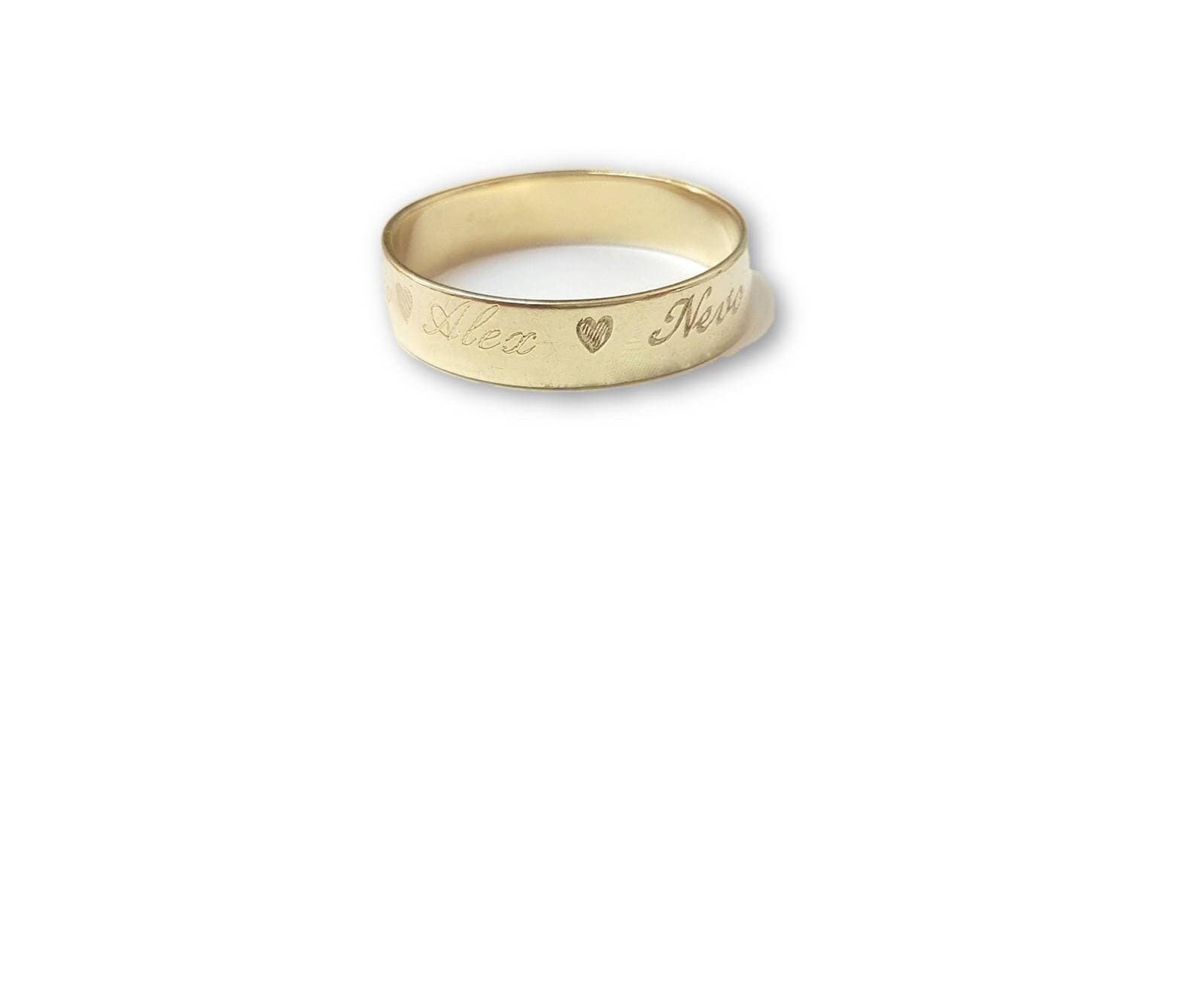 Massiver Goldring, Personalisierter Benutzerdefinierter Namensring, Bandring, Goldring Mit Gravur Massiver Goldring, Personalisierter Benutzerdefinierter Namensring, Bandring, Goldring Mit Gravur von gazellejewelry