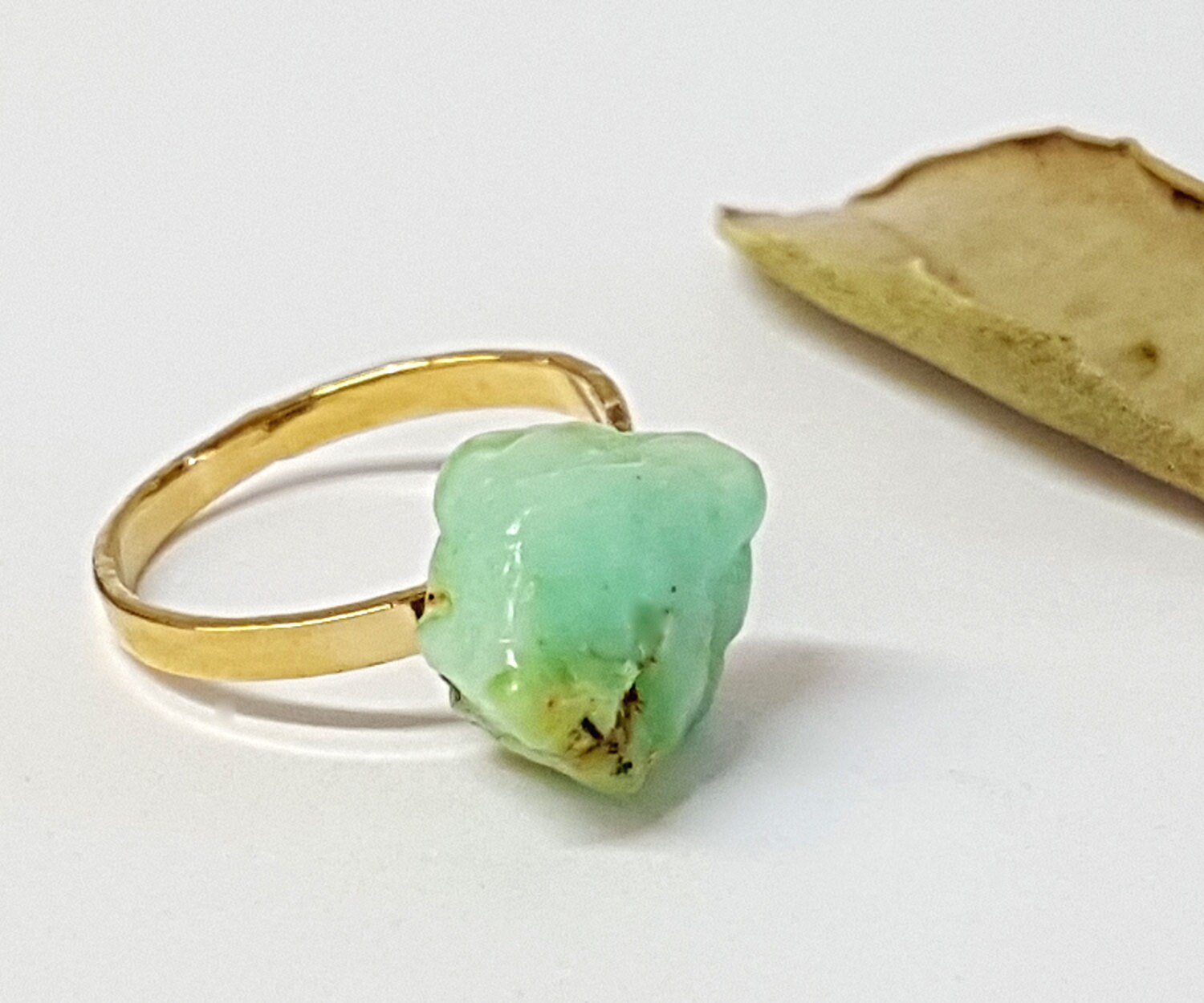 Mint Grüner Schmuck, Chrysopras Ring, Roher Chrysopras, Rohstein Geschenk Für Sie, Statement Geschenke Mint Grüner Schmuck, Chrysopras Ring, Roher Chrysopras, Rohstein Geschenk Für Sie, Statement Geschenke von gazellejewelry