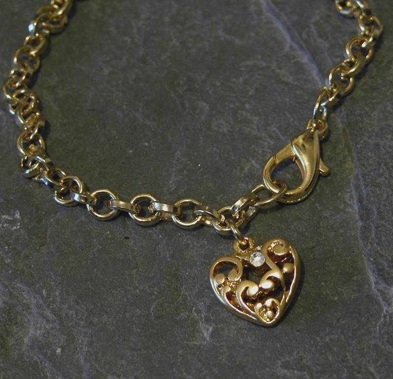 Mutter Schmuck, Goldherz Armband, Swarovski Kristall Einzigartiges Herz Bettelarmband, Liebe Goldkettenarmband, Ornament von gazellejewelry