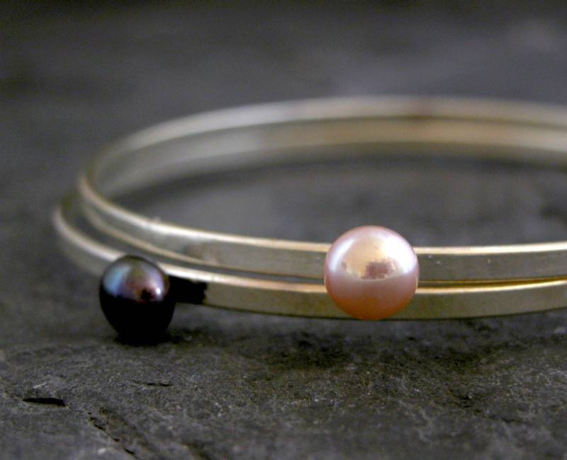 Perlen-Brautarmband, Perlen-Brautschmuck, Schmuckset - Set Von 2 Armbändern, Perlen-Armreif, Hochzeitsschmuck, Perlenschmuck von gazellejewelry