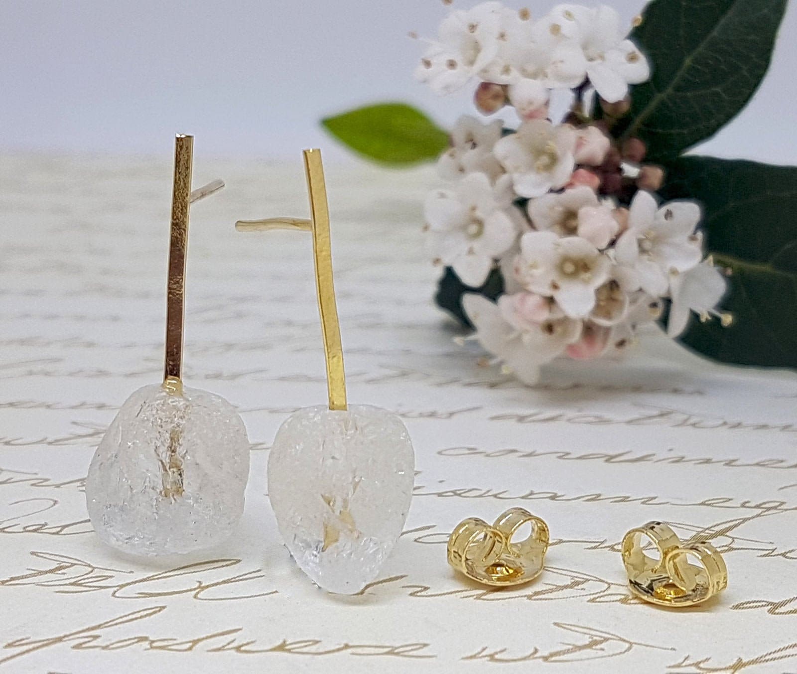 Rohe Herkimer Ohrstecker Rohquarz Braut Diamant Boho Hochzeit April Geburtsstein Gold Rohe Herkimer Ohrstecker Rohquarz Braut Diamant Boho Hochzeit April Geburtsstein Gold von gazellejewelry