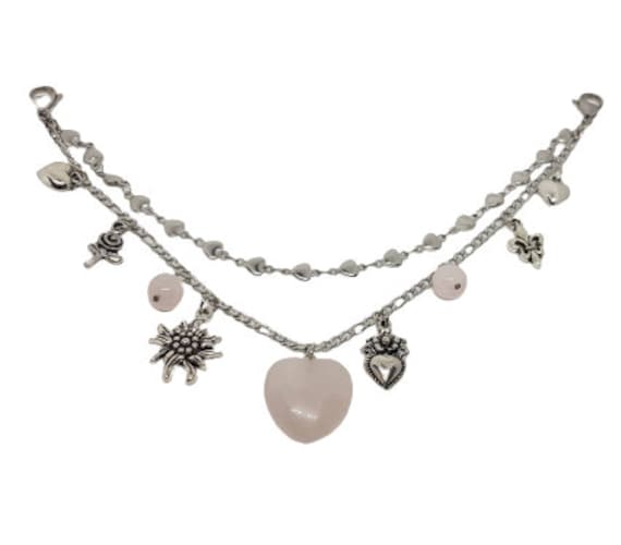 Charivari 22 cm Für Damen Mit Edelsteinherz Und Dazu Passenden Edelsteinperlen Von Geraspel von geRaspel