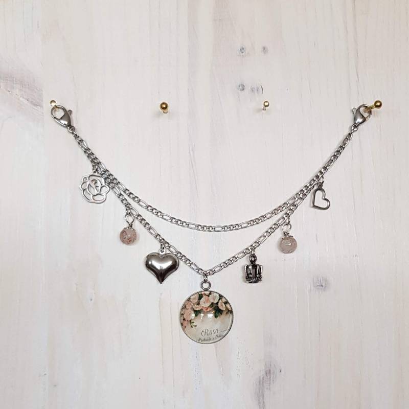 Charivari Aus Edelstahl 20 cm Für Damen Mit Rosen in Rosa Von Geraspel von geRaspel