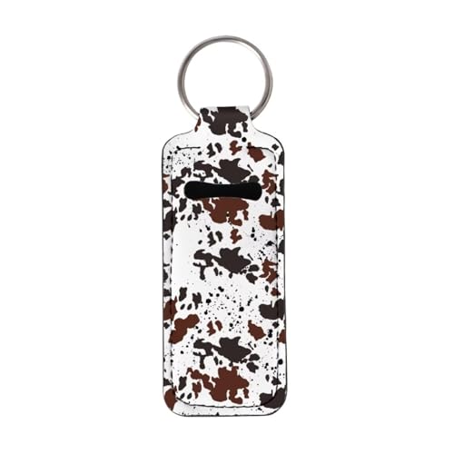 gearider Brauner Kuh-Chapstick-Halter, Schlüsselanhänger, Lippenbalsam-Halter, Schlüsselanhänger, tragbar, zum Anklippen, Lipgloss, Lippenstift-Halter, Schlüsselanhänger für Mädchen gearider Brauner Kuh-Chapstick-Halter, Schlüsselanhänger, Lippenbalsam-Halter, Schlüsselanhänger, tragbar, zum Anklippen, Lipgloss, Lippenstift-Halter, Schlüsselanhänger für Mädchen von gearider