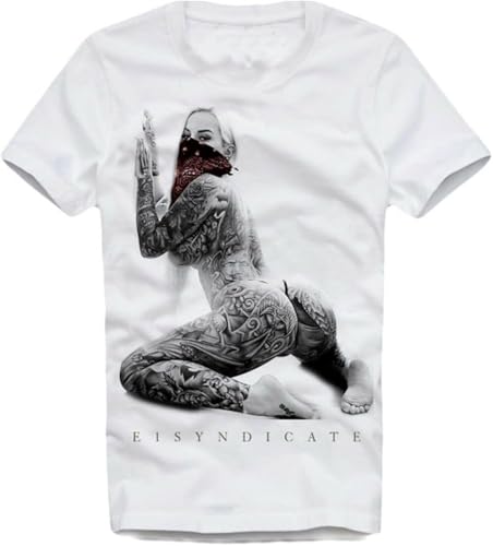 T-Shirt PIN UP Model Full Body Tattoo ACT INC Machine Porn Star 5553 von geboan