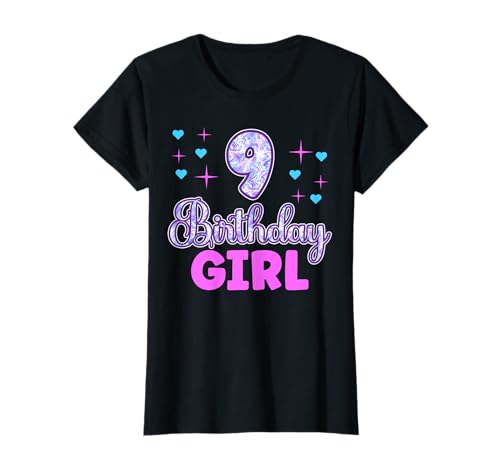 9 Birthday Girl - 9. Geburtstag Mädchen T-Shirt 9 Birthday Girl - 9. Geburtstag Mädchen T-Shirt von geburtstag mädchen teenager geschenkideen