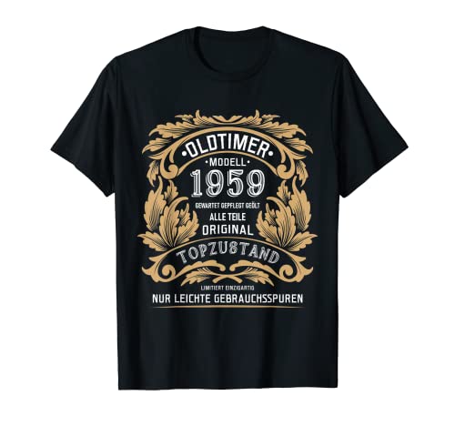 Herren 1959 Geburtstag lustiges oldtimer T-Shirt von geburtstag oldtimer deko mann spruch lustig