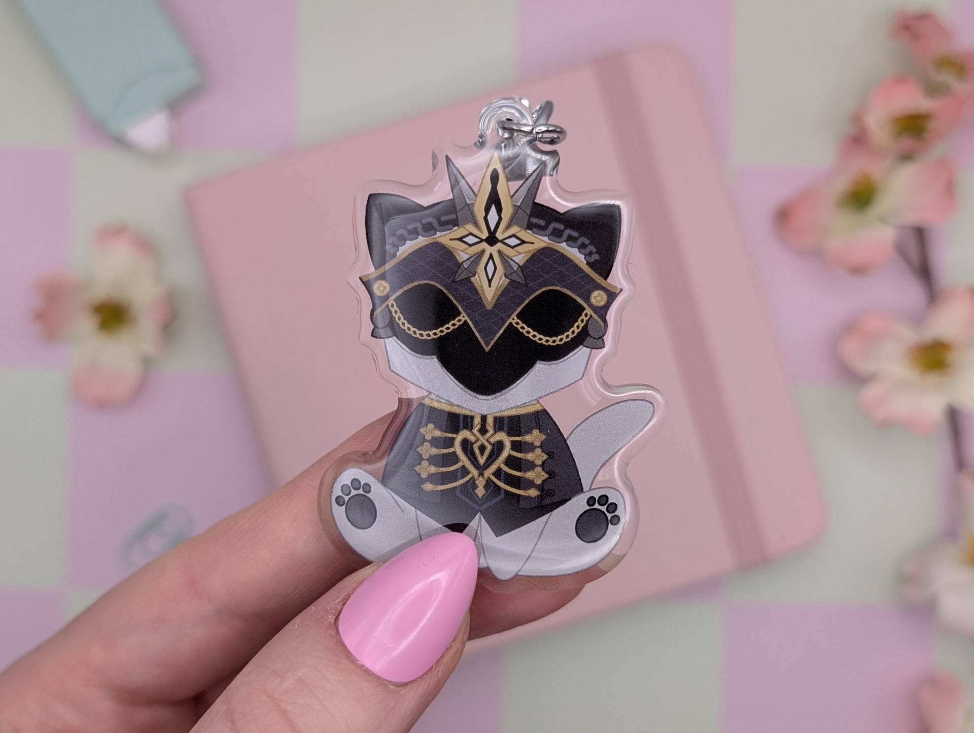 Il Capitano Acryl Schlüsselanhänger, Kawaii Genshin Auswirkungen Katze Charme von geekyfeels