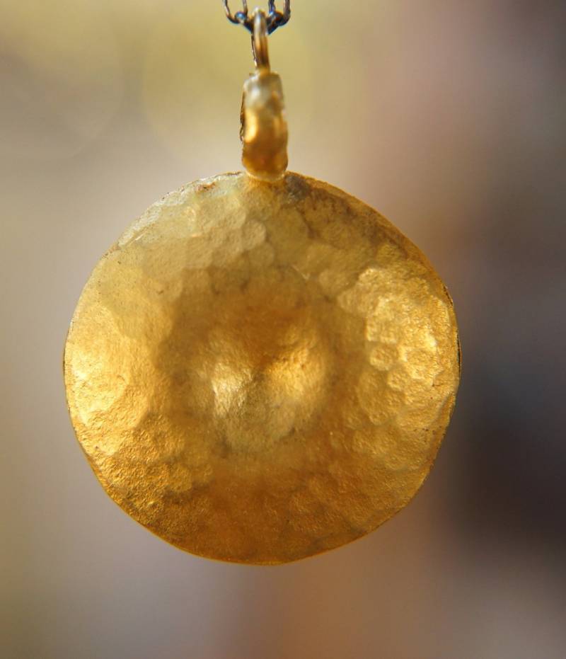 Goldanhänger//Smaragdkette//Smaragdanhänger//Goldanhänger//24K Goldanhänger//Smaragdanhänger//24K Goldkette von geffenjewelry