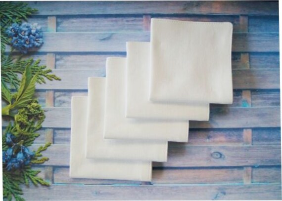 5 Stofftaschentücher Sonderangebot Grundfarbe Wählbar Kinder Frauen Männer Zero Waste Ökologisch Umweltschonend Nachhaltig Servietten von gelisboutique