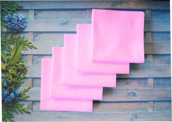 5 Stofftaschentücher Sonderangebot Grundfarbe Wählbar Kinder Frauen Männer Zero Waste Ökologisch Umweltschonend Nachhaltig Servietten von gelisboutique